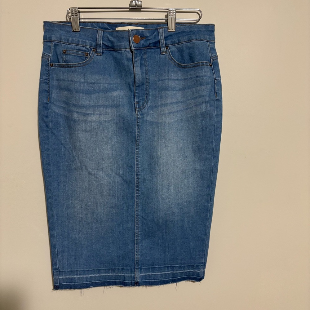 Azy Blue Denim Pencil Skirt | Size L